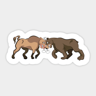 Bull and Bear Sticker